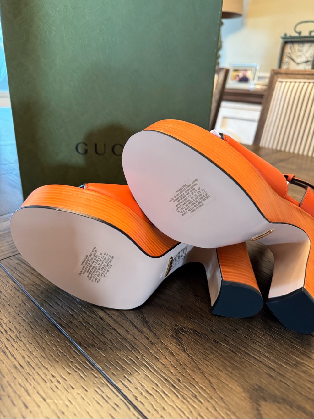 Gucci Interlocking GG Orange Heels - Picture 9 of 11